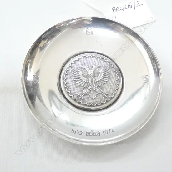 RUSSIAN SILVER PIN DISH, DIA. 90MM