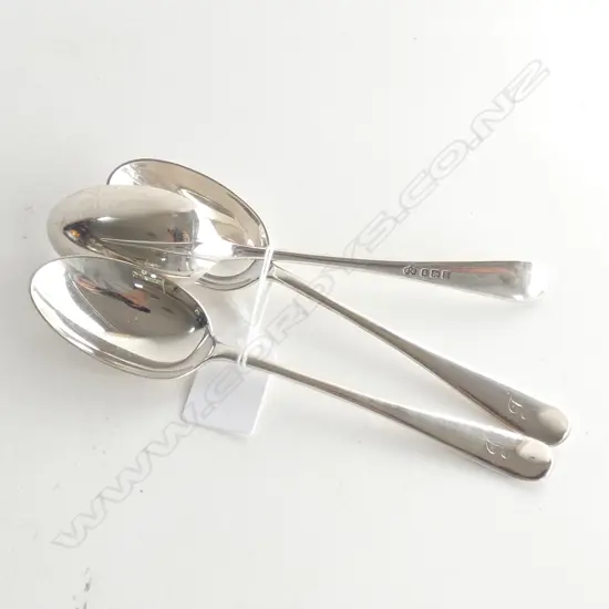 3 SILVER DESERT SPOONS B'HAM 1922 154 GRAMS