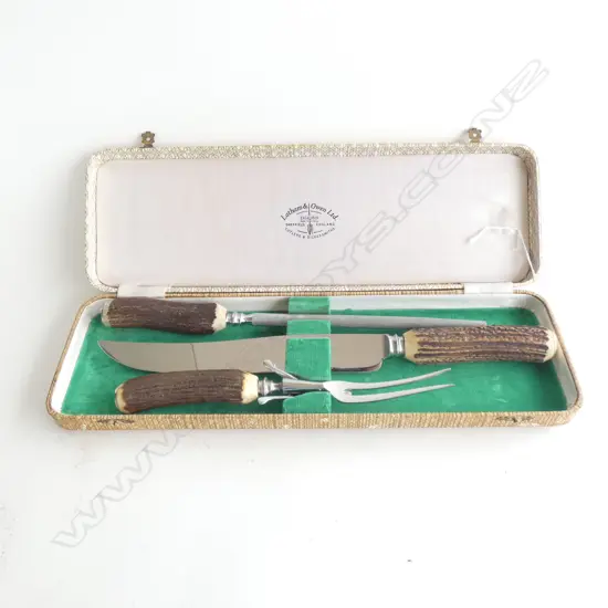 LATHAM AND OWEN CASED CARVING SET L 400 MM