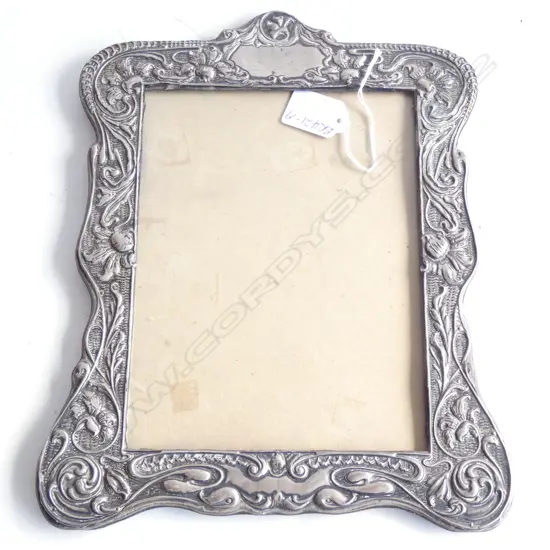 (19554) ART NOUVEAU SILVER PHOTO FRAME BIRM. 1906