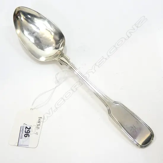 GEO III SILVER SERVING SPOON, FIDDLE & THREAD PATTERN, by SOLOMON HOUGHAM , LONODN 1806. 75gm 