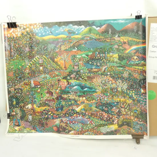 2 ALAN TAYLOR PACIFIC GARDEN POSTERS A/F H 630 MM