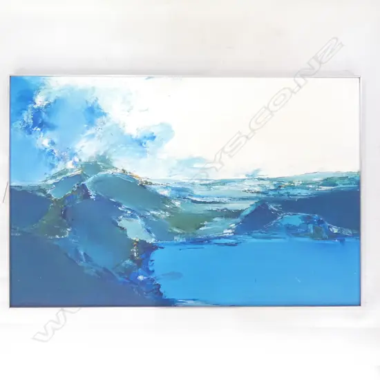MARGARET WOOLLEY 'BLUE COASTLINE' 1976 585x890mm