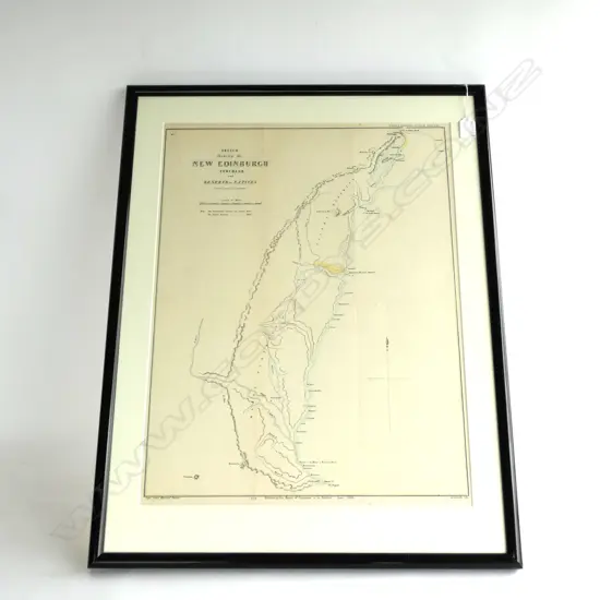 NEW EDINBURGH PLAN BY ARROWSMITH/HANSARD - HANDCOLOURED LITHO 1843...