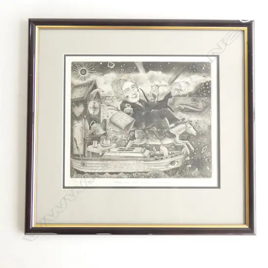 GARY TRICKER FRAMED LTD ED PRINT '83  19/25  310 X 260MM