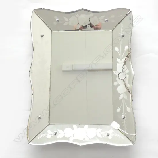 VINTAGE ETCHED MIRROR 610x460mm