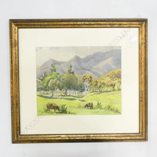 HERBERT E. ROGERS W/C - RURAL SCENE 285 x 355mm