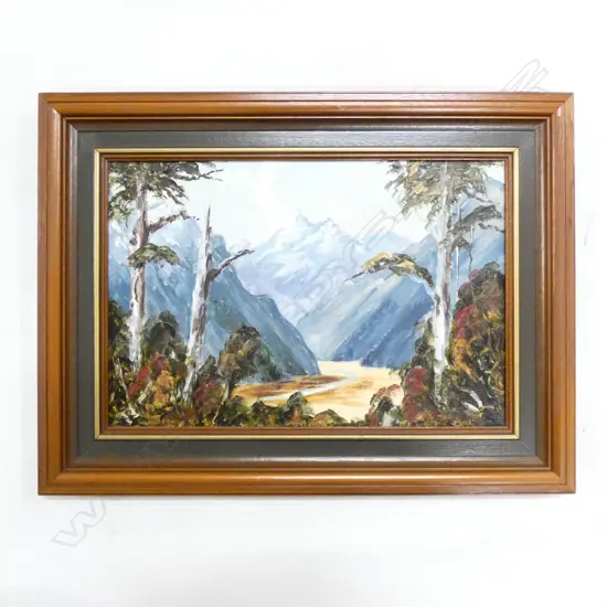 PETER LONG OIL ON BOARD ROUTEBURN TRACK 390 X 260 MM