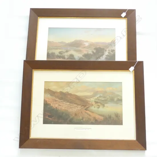 2 CHARLES BLOMFEILD PINK TERRACES PRINTS 330 X 500MM