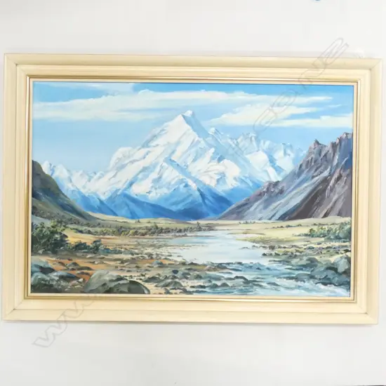 NICK VAN DIEPEN SOUTH ISLAND LANDSCAPE OIL 595x900mm