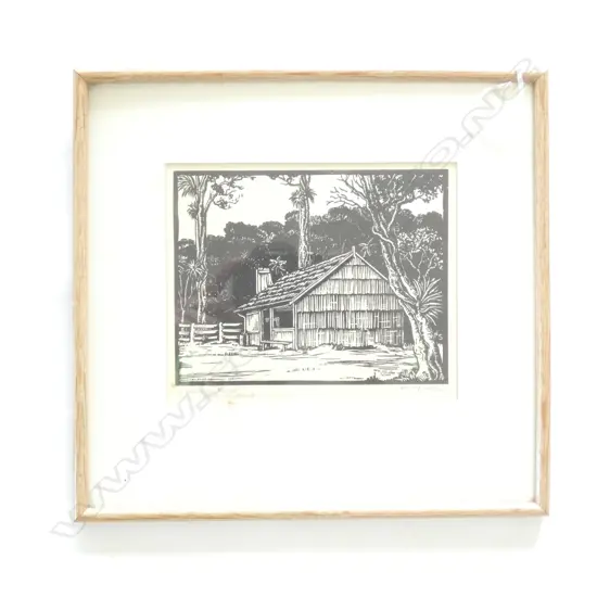 NANCY STEEN WOODCUT IN WAIPOUA FOREST 150 X 120 MM