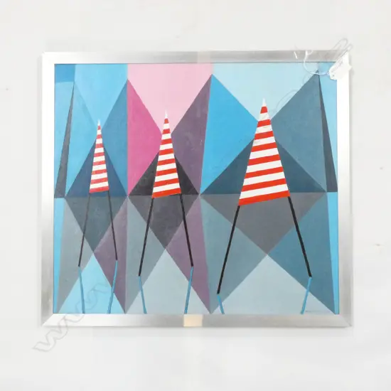 J MIDDLEDITCH OIL ON BOARD GEOMETRIC STUDY 390 X 450 MM