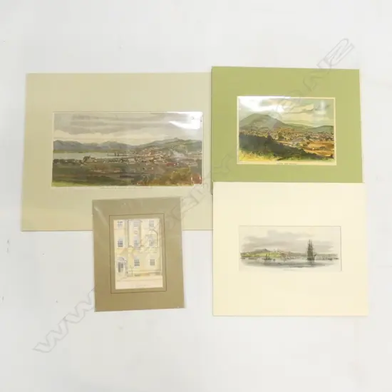 4 UNFRAMED ENGRAVINGS ETC L350 MM