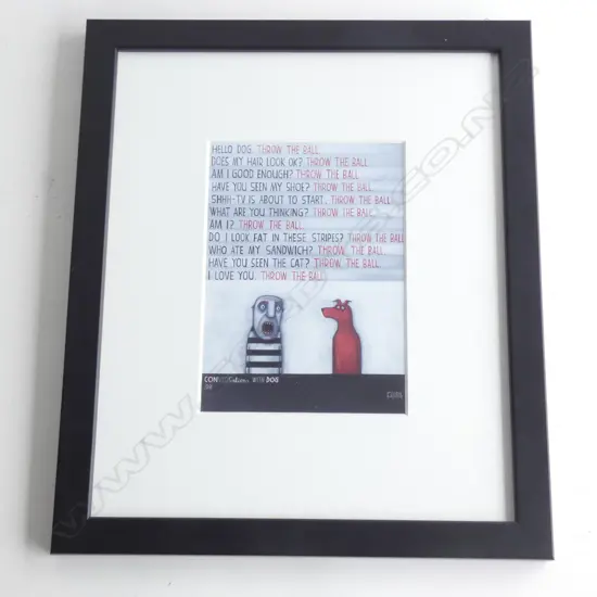 TONY CRIBB PRINT 'CONVERSATIONS WITH DOG' 170x120mm