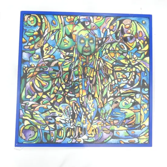 Andrew de Boer acrylic? on canvas 80cmx80cm 