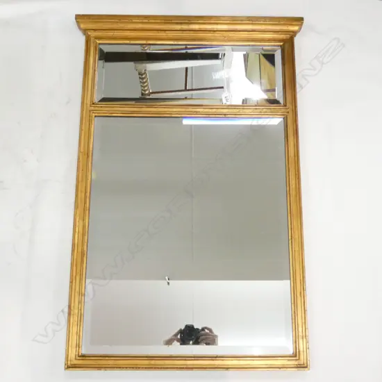 GILT FRAMED BEVELLED ITALIAN MIRROR 910x615mm