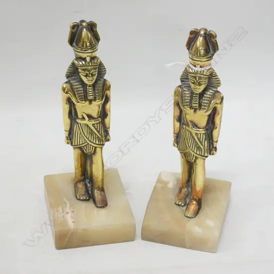 PR BRONZE & ONYX EGYPTIAN BOOKENDS H.170mm