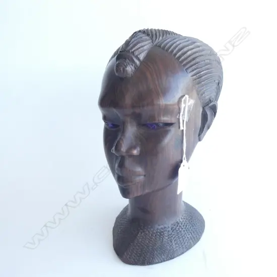 ELEGANTLY CARVED EBONY WOOD GODDESS. H=257 MM