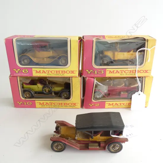 5 MATCHBOX MODELS OF YESTERYEAR - 4 IN BOXES 
