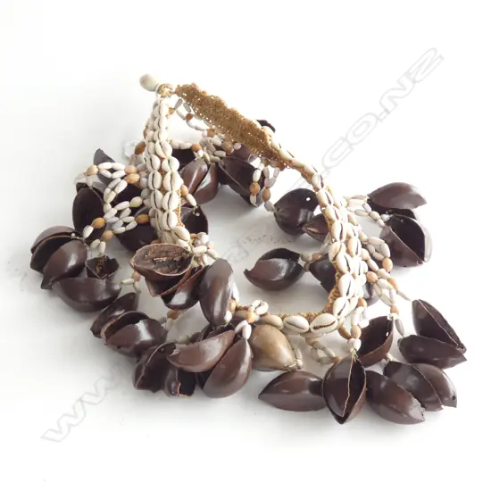 PACIFIC ISLAND NECKLACE OF SHELL & SEEDS, c.1955