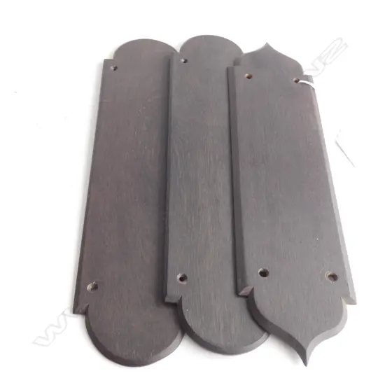 3X VICTORIAN VILLA HARD WOOD DOOR PLATES  290 X 75MM