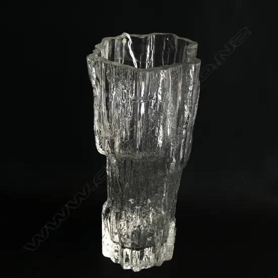 SIGNED TAPIO WIRKKKALA FOR LITTALA FINLAND ICICLE VASE H.235mm a.f