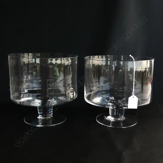 PR LARGE GLASS TRIFLE VASES...