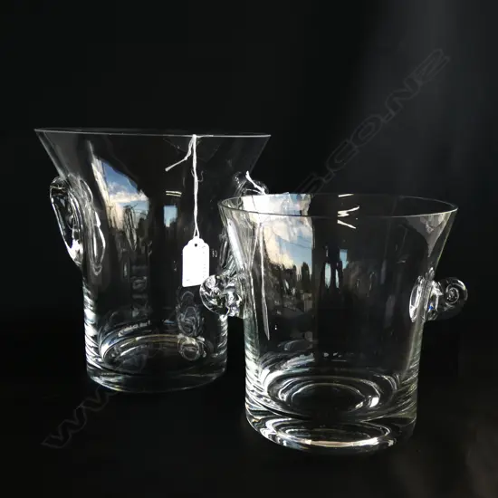 2 CRYSTAL CHAMPAGNE BUCKETS H.210mm...