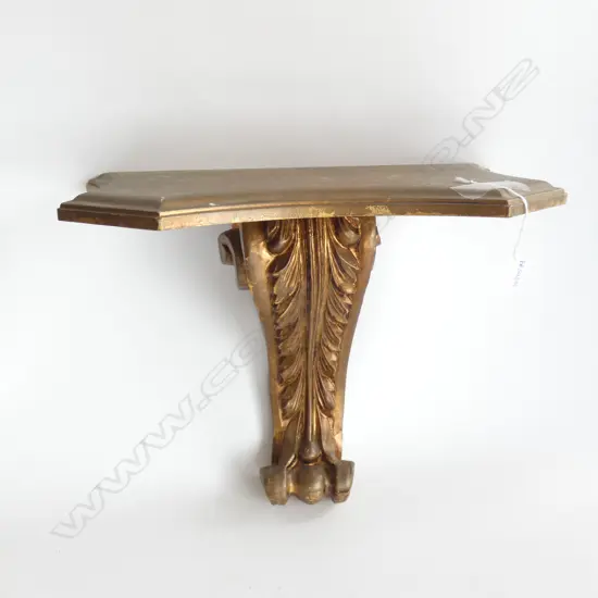 GILT SCROLL WALL SHELF H.330mm