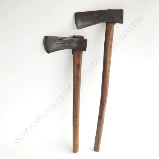 2 HAND FORGED CARBON STEEL JAPANESE AXES