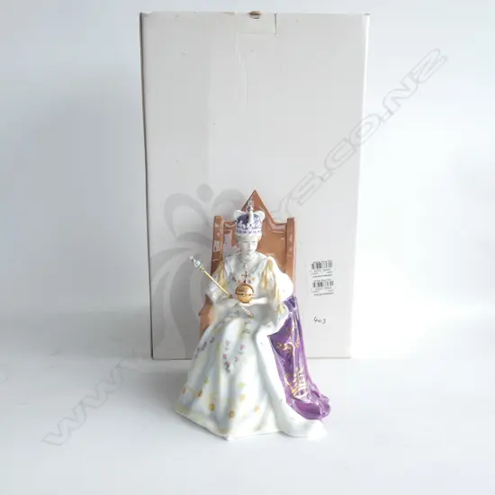 ROYAL DOULTON QUEEN ELIZABETH 11 50 YEARS CORONATION HN4476 H. 200MM  RETAIL $1290 403/2000
