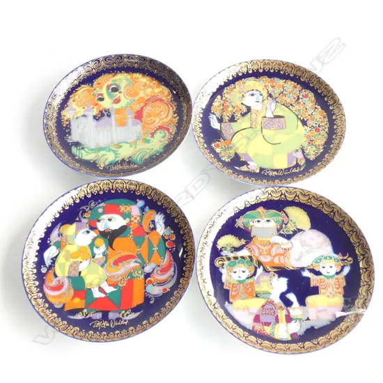 	FOUR ASST. ROSENTHAL BJORN WIINBARD ALADDIN PLATES DIA 165MM