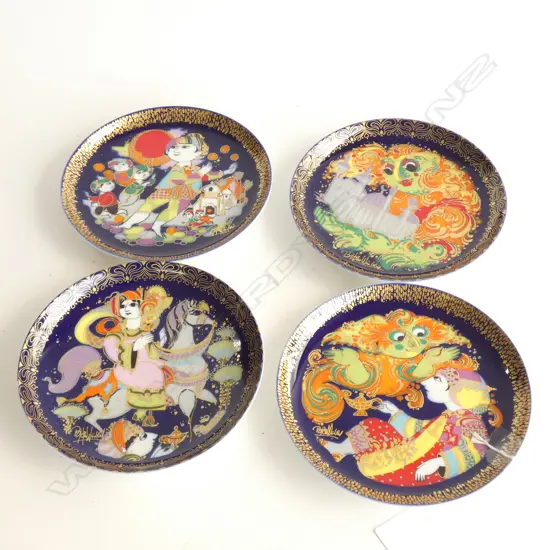 	FOUR ASST. ROSENTHAL BJORN WIINBARD ALADDIN PLATES DIA 165MM