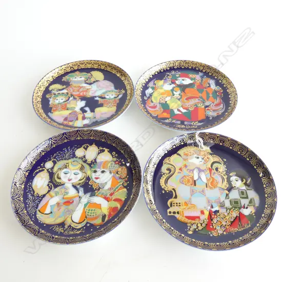 	FOUR ASST. ROSENTHAL BJORN WIINBARD ALADDIN PLATES DIA 165MM