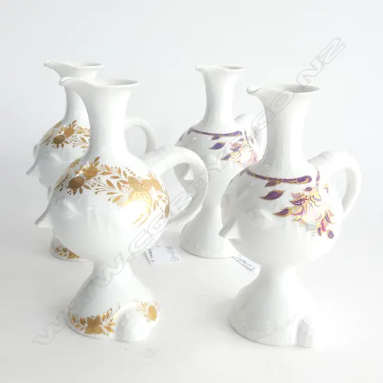 4 ROSENTHAL LINIE BJORN WIINBLAD ROMANZE SM FACE JUGS H. 150MM