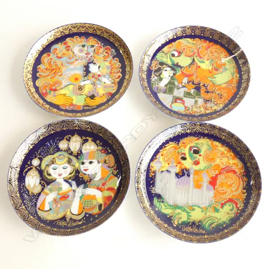 	FOUR ASST. ROSENTHAL BJORN WIINBARD ALADDIN PLATES DIA 165MM