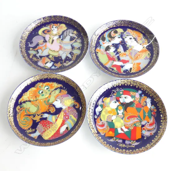 	FOUR ASST. ROSENTHAL BJORN WIINBARD ALADDIN PLATES DIA 165MM