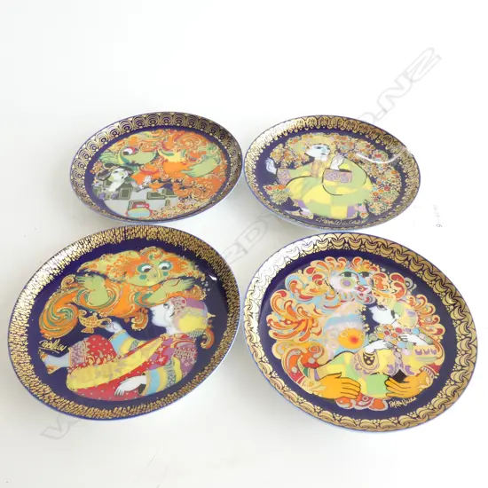 	FOUR ASST. ROSENTHAL BJORN WIINBARD ALADDIN PLATES DIA 165MM