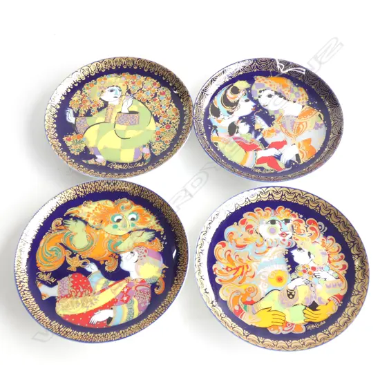 	FOUR ASST. ROSENTHAL BJORN WIINBARD ALADDIN PLATES DIA 165MM