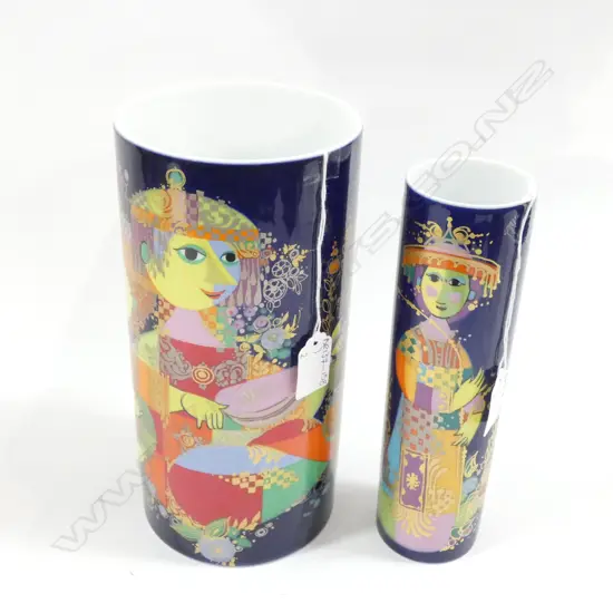 PR ROSENTHAL BJORN WIINBLAD VASES (1 X 240 X 110 X 80MM & 1 X 230 X 60MM)