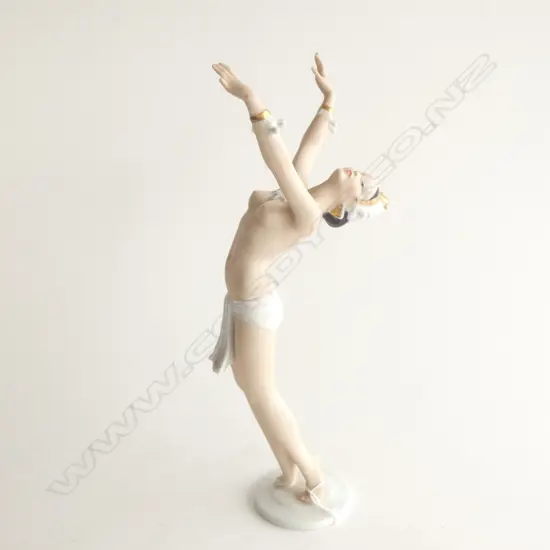 WALLENDORF NUDE FEMALE RUSSIAN ART DECO DANCER FIGURINE H.340mm...