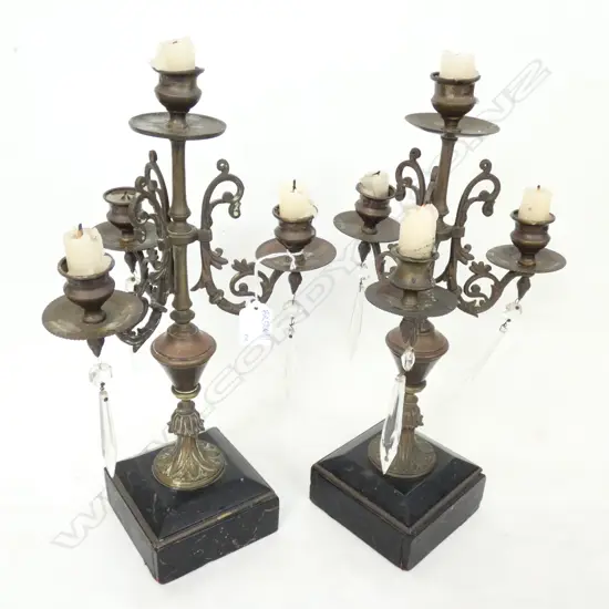 PR ANTIQUE 3 ARM CANDELABRAS H.370mm
