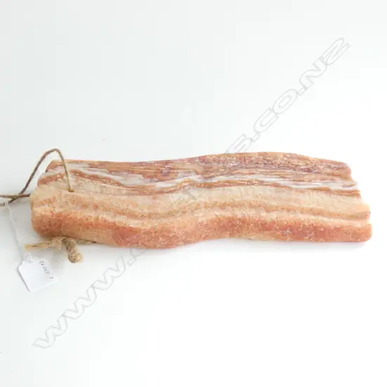 LGE PIECE OF 'BACON' AGATE. 390 X 100 X 25mm