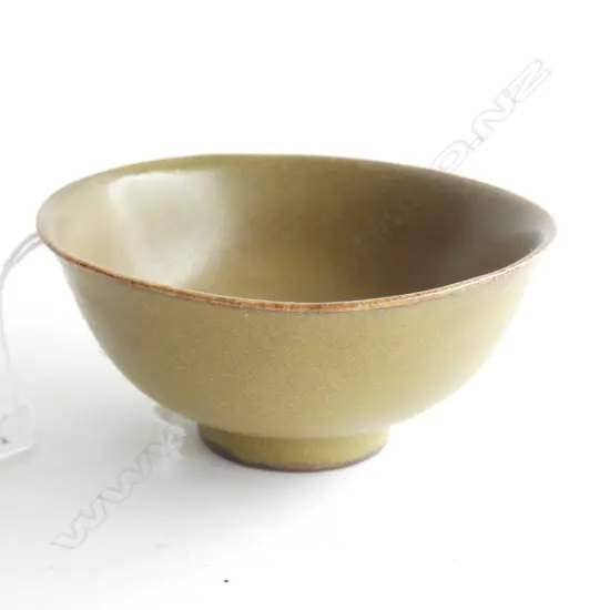 CHINESE PORCELAIN TEA DUST GLAZE WINE BOWL, Dia.82mm