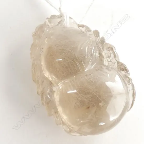 A Chinese rock crystal pendant,