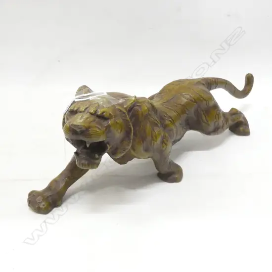 BRONZED CAST IRON TIGER L.390mm