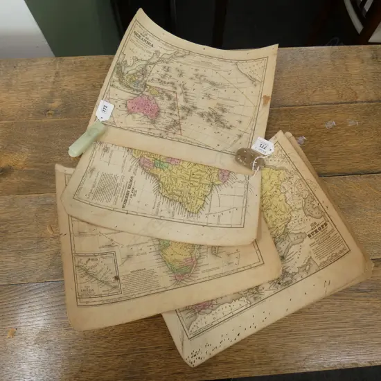 5 OLD MAPS C.1840...