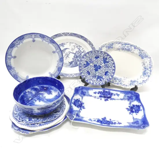 ASST 19TH +20THC BLUE AND WHITE CHINA 