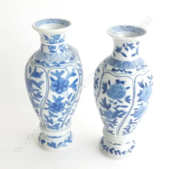 PR KANGXI STYLE VASES w ERODED GLAZE (SIMILAR TO SEA SALVAGE)