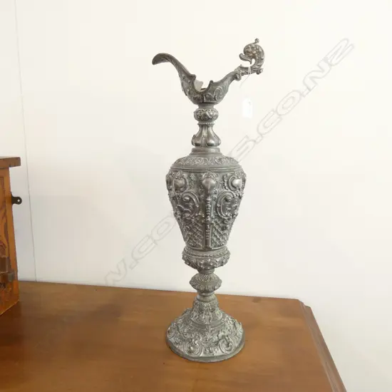 LARGE SILVER PLATE JUG AF H.600mm